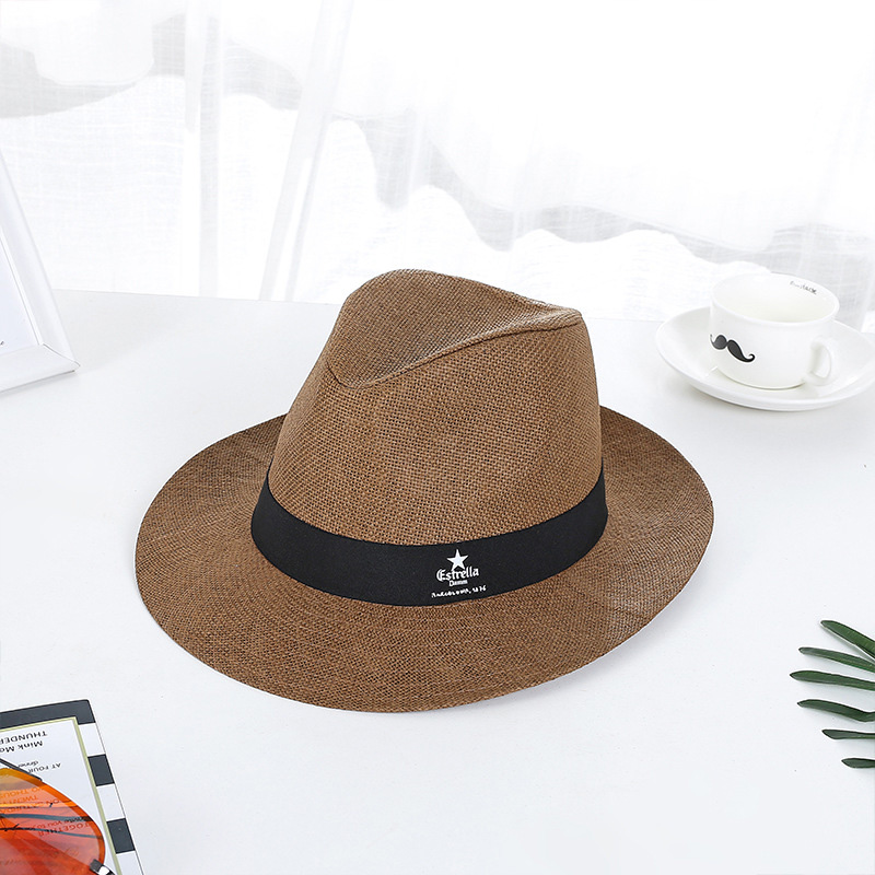 โลโก้พิมพ์แบบกำหนดเอง Fedora Straw Hat สำหรับกิจกรรม