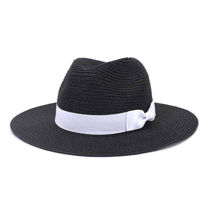 หมวกฟาง Fedora บุรุษ Bowknot