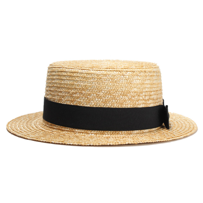 Straw Boater Hat กับ Bowknot